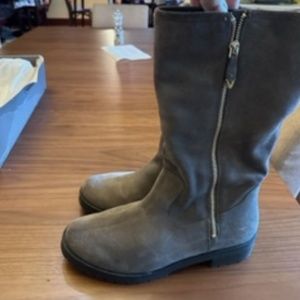 Vionic Light Brown Suede Knee Boots Size 9.5